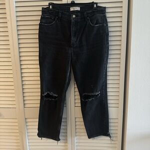Abercrombie & Fitch Black Straight Leg Jeans